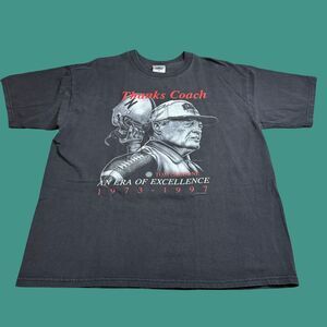Vintage Nebraska Cornhuskers Tom Osborne Tribute T Shirt XL Black 90s Coach
